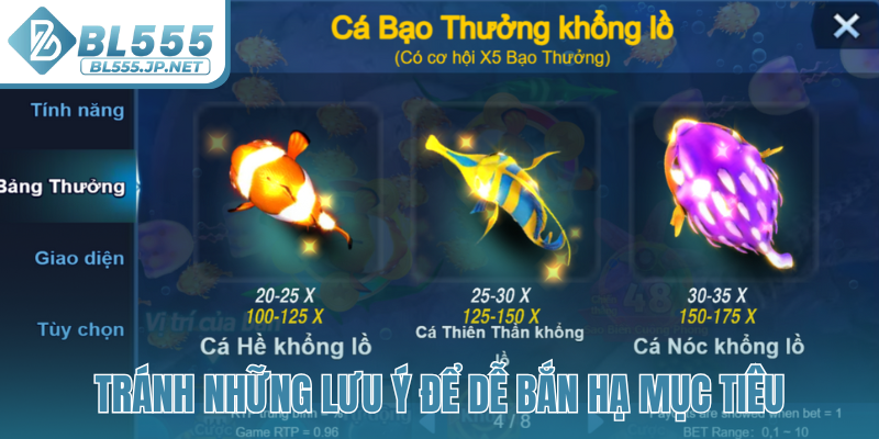 Tránh những lưu ý để dễ bắn hạ mục tiêu